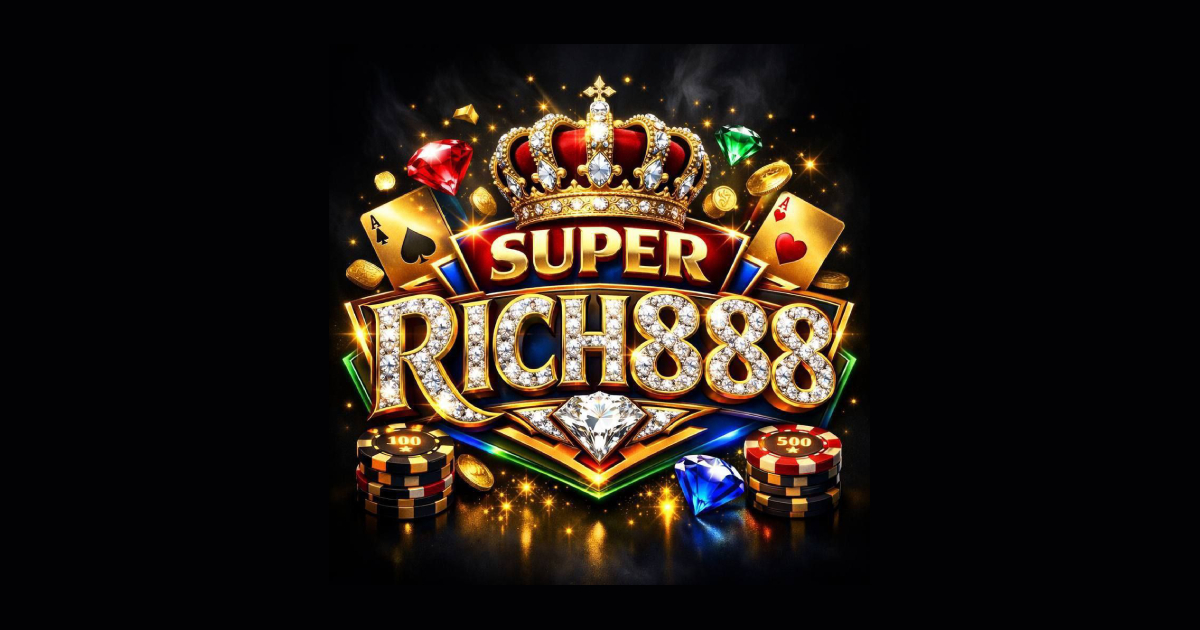 Super Rich 888 mobile entertainment platform interface on smartphone